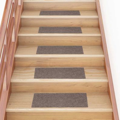 vidaXL Stufenmatten Selbstklebend 15 Stk. 60x25 cm Beige Rechteckig