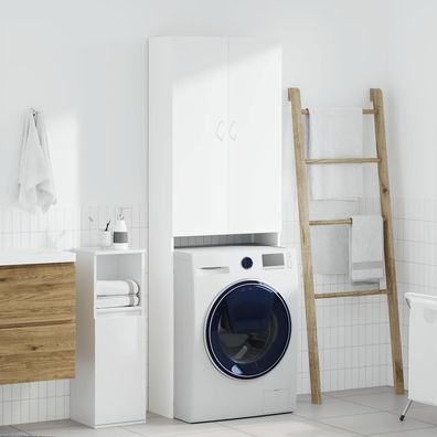 vidaXL Waschmaschinenschrank Weiß 64x25,5x190 cm