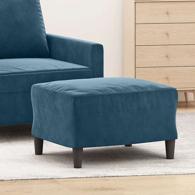 vidaXL Fußhocker Blau 60x50x41 cm Samt