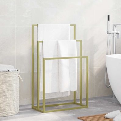 vidaXL Handtuchständer Golden 48x24x79 cm Eisen
