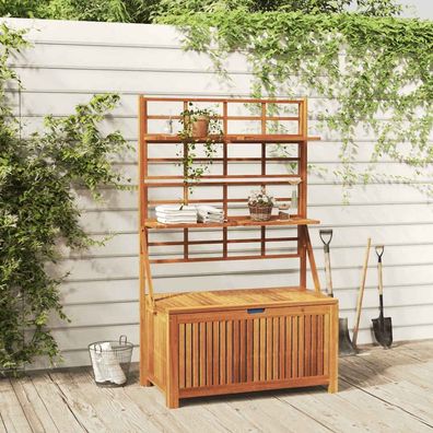 vidaXL Aufbewahrungstruhe mit Rankgitter 99x55x160cm Massivholz Akazie