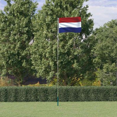 vidaXL Niederländische Flagge mit Mast 5,5 m Aluminium