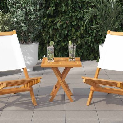 vidaXL Tischplatte Quadratisch 50x50x2,5 cm Massivholz Teak