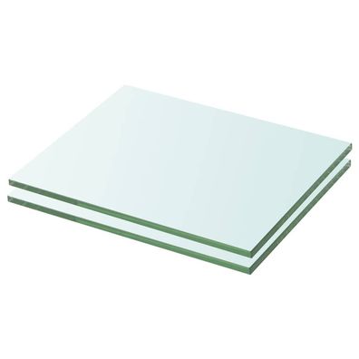 vidaXL Regalböden 2 Stk. Glas Transparent 20x20 cm