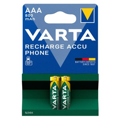 VARTA Micro Akku AAA 800mAh speziell DECT schnurlos Telefon HR03 Ni Mh Blister
