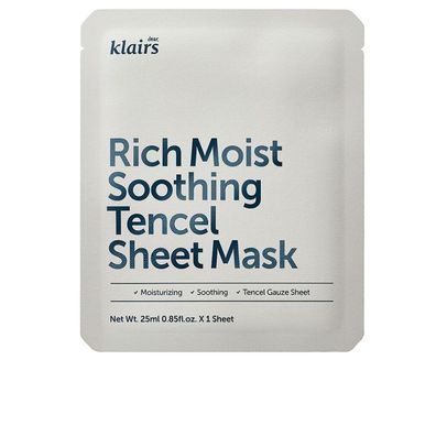 Rich Moist Soothing Tencel Sheet Mask regenerierende Gesichtsmaske aus Baumwolle 25ml