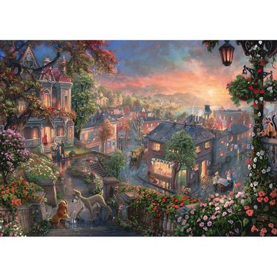 Puzzle Thomas Kinkade Disney Susi und Strolch, 1000 Teile