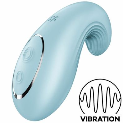 Vibrator, Auflegevibrator, Dipping Delight', 2 Motoren, aus Silikon, Farbe: lau