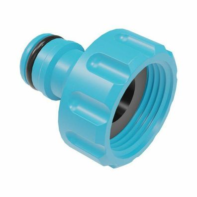 Anschluss mit Innengewinde, Hahnanschluss, Hahnverbinder BASIC 3/4, 51-215H blau