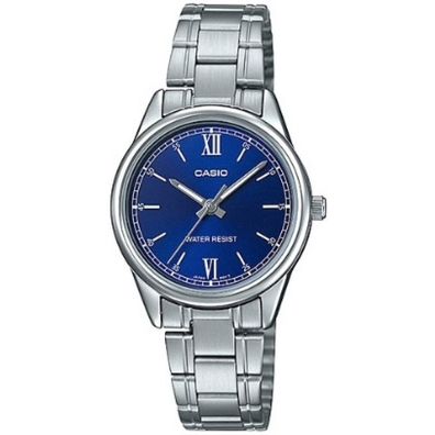 LTP-V005D-2B2 Women's Standard Stainless Steel Midnight Blue Dial 3-Hand Analog Watch