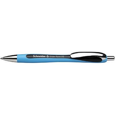 Kugelschreiber Slider Rave 132501 - hellblau/schwarzes Gehäuse Mine XB schwarz