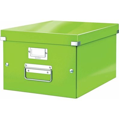 Aufbewahrungsbox Click & Store 6044 - Mittel 281 x 200 x 370 mm grün Graukarton