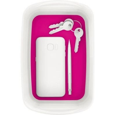 Aufbewahrungsschale MyBox 5257 - A5 246 x 98 x 160 mm weiß/pink ABS-Kunststoff
