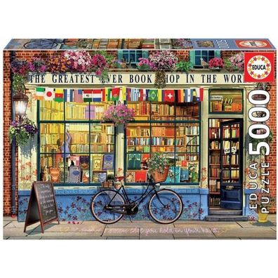 18583, Bücherladen der Welt 5000 Teile Puzzle für Erwachsene und Kinder ab 14 Jahren