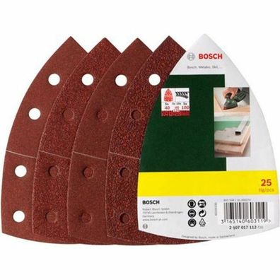 Bosch Schleifblatt-Set für Multischleifer, 25-teilig (P40 / 80 / 120 / 180)