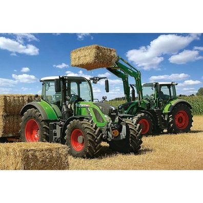 Puzzle Fendt 724 Vario, Fendt 716 Vario mit Frontlader Cargo 4x85, 100 Teile