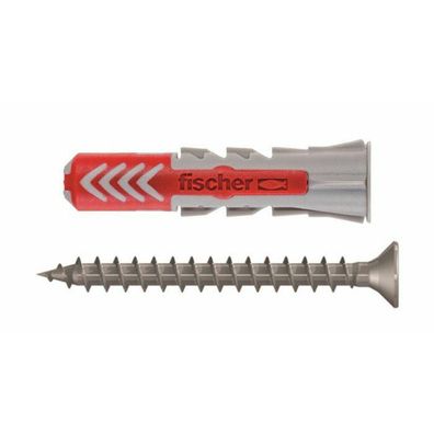 fischer Dübel Duopower 8x65 S LD (hellgrau/rot, 25 Stück, mit Schraube)
