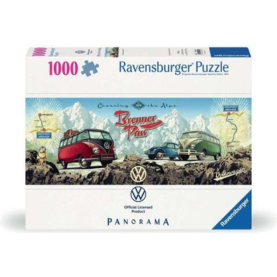 12000443 Puzzle Mit dem VW Bulli über den Brenner 1000 Teile