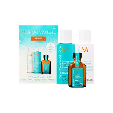 Repair + Moisture Gift Set: Shampoo 70ml - Conditioner 70ml - Hair Oil 25ml