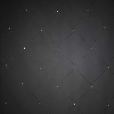 LED Lichternetz 32er warmweiß / schwarz gefrostet 1x1m Konstsmide 3778-100