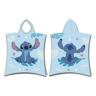 Poncho Lilo und Stitch Blau Baumwolle - Frottee, 50/115 cm