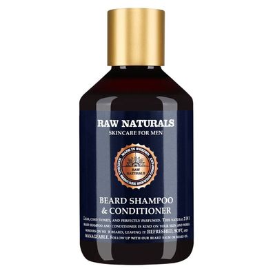 Bartshampoo und Haarspülung, 100% vegan, Bartshampoo, Weichheit, 250 ml