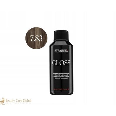 GLOSS, Demi-Permanenter Haarfarbstoff, 7,83, mittelblondes Violettgold, 60 ml