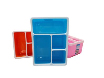 Sortierkasten Ablage Fächerkasten 18x13x9,6cm diverse Farben