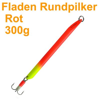 Fladen Rund Norwegen Pilker Speed Norwegenpilker Dorsch Bleifrei 300g Rot
