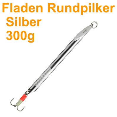 Fladen Rund Norwegen Pilker Speed Norwegenpilker Dorsch Bleifrei 300g Silber