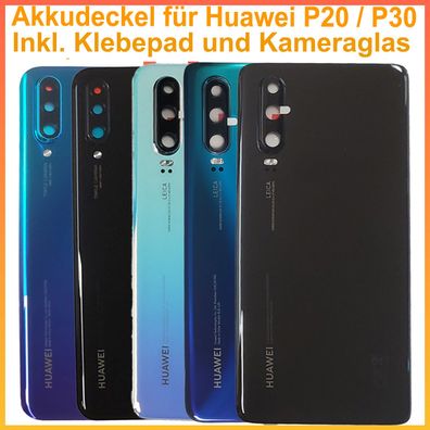 Original Huawei Backcover für P20 P30 Lite schwarz blau aurora crystal Inkl. Kameragl