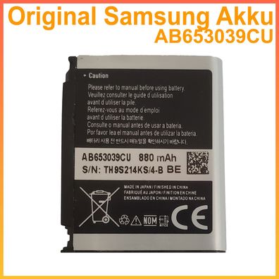 Original Samsung Akku für L810 SOUL U800 U900 L870 E950 Z240 ersetzt Batterie AB65303