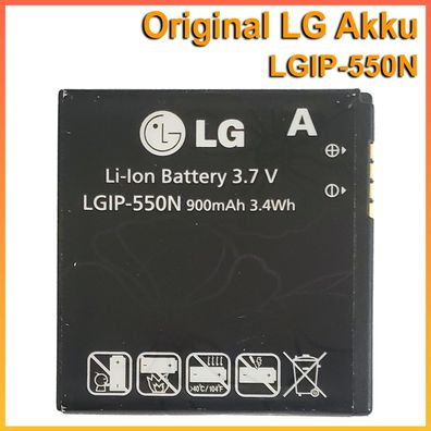 Original LG LGIP-550N Akku GD510 Pop, GD880 Mini, GD570 dLite Battery Batterie Gebrau