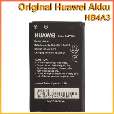 Original Huawei HB4A3 Akku G6620, G7210, T1201, T1209 Battery Batterie Gebraucht