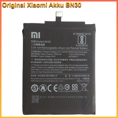 Original Xiaomi Akku BN30 Für Xiaomi Redmi 4A Batterie Battery neu