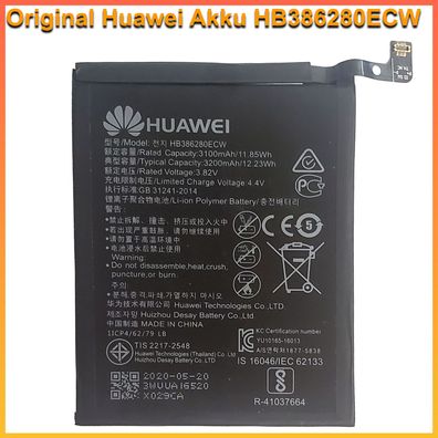 Original Huawei Akku HB386280ECW für P10 Honor 9 Battery Batterie Gebraucht