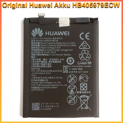 Original Huawei HB405979ECW Akku Für P30 Pro Mate 20 Pro Y6 2017 Y6 2019 Honor 8A Bat
