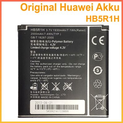 Original Huawei HB5R1H Akku Ascend G600, Shine U8520, U8832, U8832D, U8836D Battery B