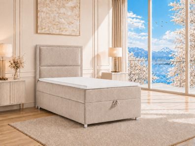 Best For Home Boxspringbett Trinity K-11 - Komfort Topper & 7-Zonen Bonnellmatratze