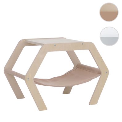 Katzenbett HWC-Q60, Plattform Haustierliege Katzenmöbel Ablage, Holz 41x59x39cm