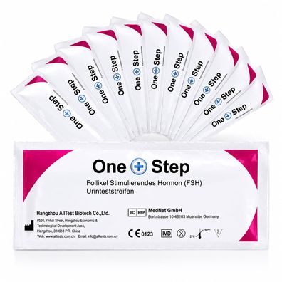 10 x One+Step Menopause Test - FSH Test für die Wechseljahre - und der Meno Balance