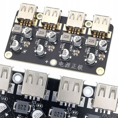 Rosfix Spannungswandler USB 4-Kanal – 5V 3A Step Down | 6–24V Eingang