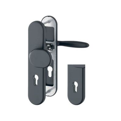 HOPPE Verona Schutz-Wechselgarnitur Langschild Alu schwarz matt 86G/3331/3310/1510
