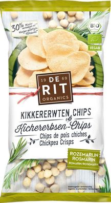 3x deRit Kichererbsen-Chips Rosmarin 75g