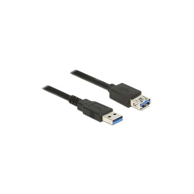 Delock DELOCK USB Verl. USB3.0 A -> A St/Bu 2.00m schwarz