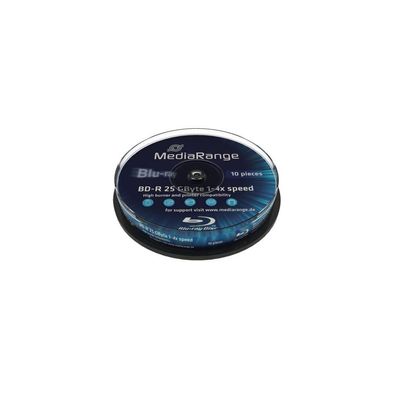 MediaRange Bluray 25GB 10pcs BD-R Spindel 6x