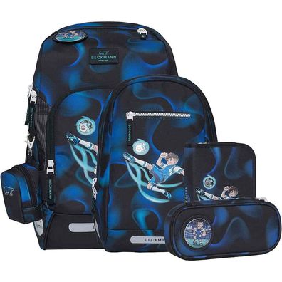 Beckmann Schulranzen Active Air Flex Set 6tlg. Magic League Fussball blau