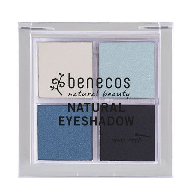 6x benecos benecos Natural Quattro Eyeshadow true blue 4,8g