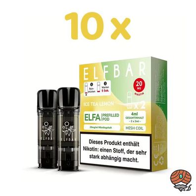 ELFBAR ELFA POD Ice Tea Lemon 20mg/ml Nikotin 10x 2 Pods
