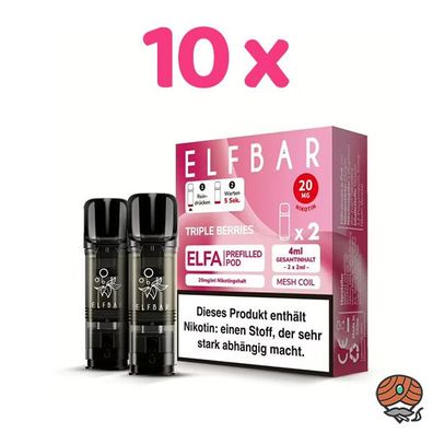 ELFBAR ELFA POD Triple Berries 20mg/ml Nikotin 10x 2 Pods